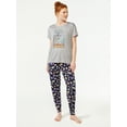 thumbnail image 1 of Joyspun Women’s Short Sleeve T-Shirt and Joggers Pajama Set, 2-Piece, Sizes S to 3X, 1 of 4
