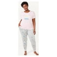 thumbnail image 1 of Joyspun Women’s Short Sleeve T-Shirt and Joggers Pajama Set, 2-Piece, Sizes S to 3X, 1 of 4