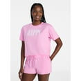 thumbnail image 1 of Joyspun Women's Short Sleeve Top and Shorts Pajama Set, 2-Piece, Sizes XS-3X, 1 of 6