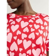 Joyspun Women's Sleep Tee and Pants Pajama Set, 2-Piece, Sizes XS to 3X