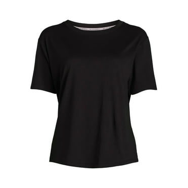 Joyspun Women’s Sleep Tee with Short Sleeves, Sizes XS-3X
