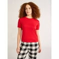thumbnail image 1 of Joyspun Women’s Sleep Tee with Short Sleeves, Sizes XS-3X, 1 of 6