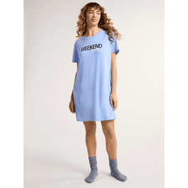Joyspun Women's Short Sleeve Sleepshirt, Sizes S to 3X