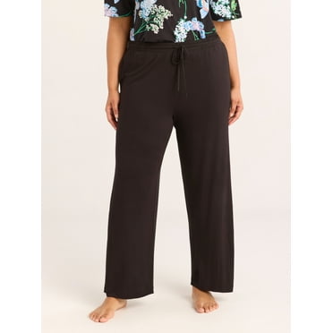 Joyspun Women’s Sleepwear Long Knit Pajama Pants, 29'' Inseam, Sizes S-3X