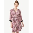 thumbnail image 1 of Joyspun Women’s Sleepwear Mesh Trim Knit Robe, Sizes S/M to 2X/3X, 1 of 5