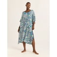 thumbnail image 1 of Joyspun Women’s Sleepwear Woven 46” Caftan Nightgown, S-4X, 1 of 6