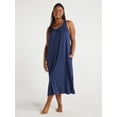 thumbnail image 1 of Joyspun Women's Sleeveless Knit Midi Chemise, Sizes S to 4X, 1 of 5