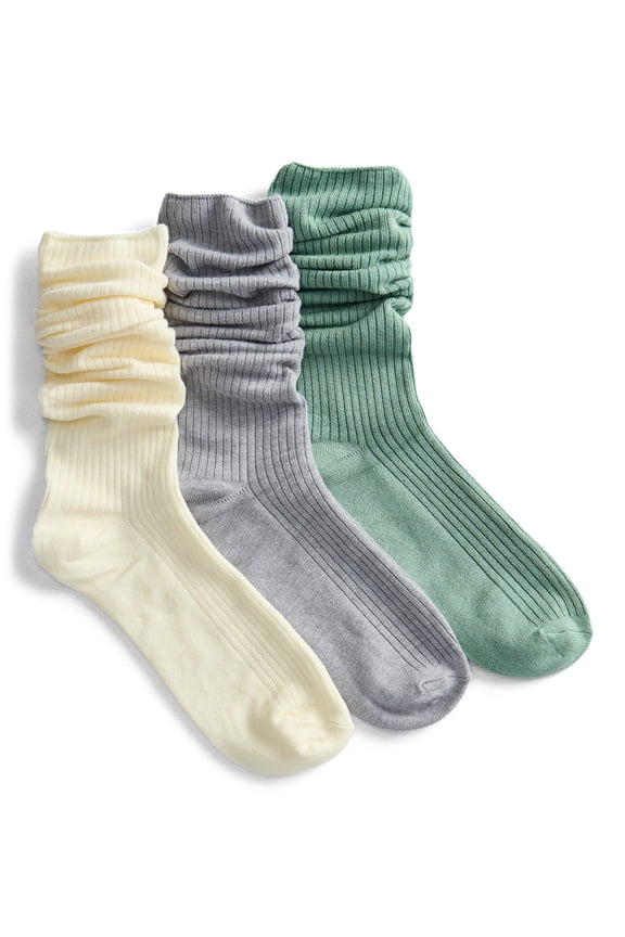 Women’s Slouch Elevated Dress Socks, 3-Pack, Shoe Sizes 4-10