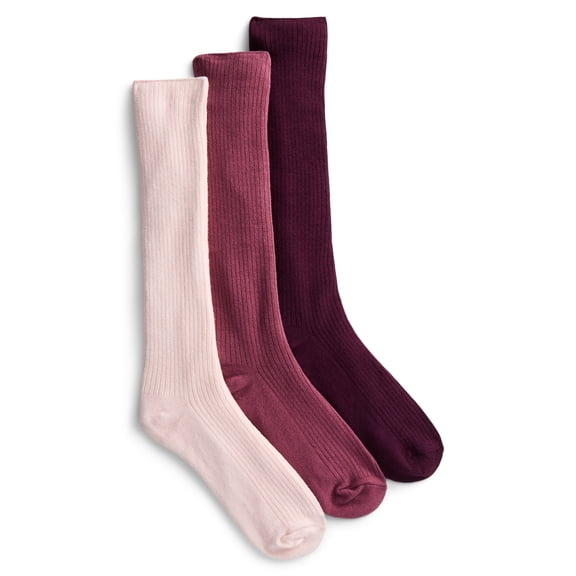 Joyspun Women’s Slouch Elevated Dress Socks, 3-Pack, Shoe Sizes 4-10
