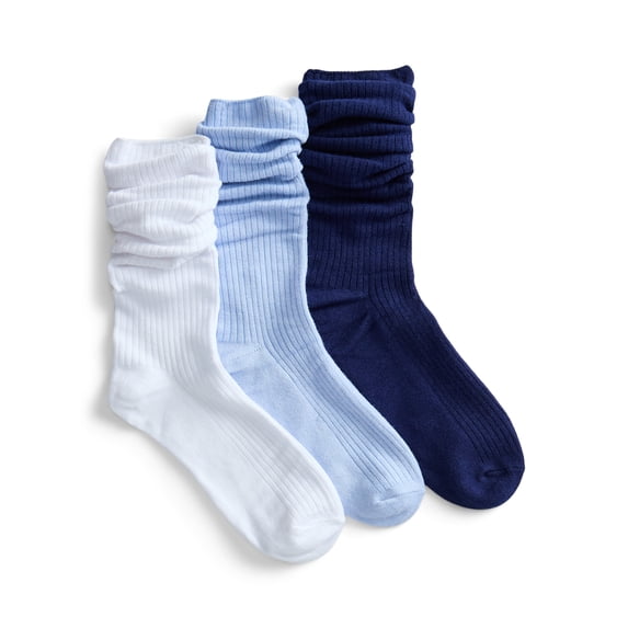 Joyspun Women’s Slouch Elevated Dress Socks, 3-Pack, Shoe Sizes 4-10