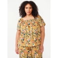 thumbnail image 1 of Joyspun Women's Smocked Gauze Sleep Top, Sizes S to 3X, 1 of 6