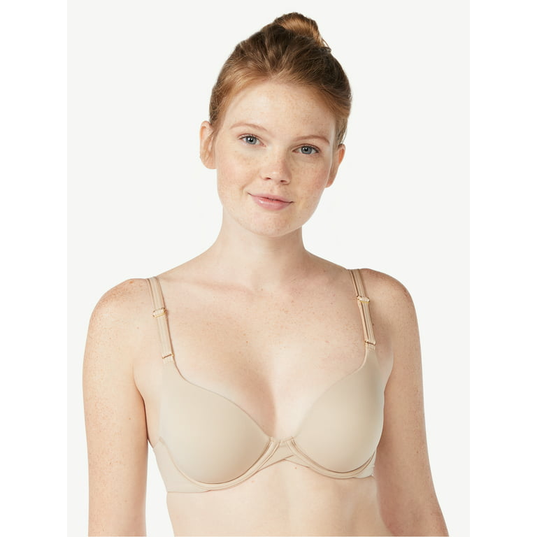 Exclare Women's Plus Size Comfort Full Coverage Double Support Unpadded  Wirefree Minimizer Bra (46DDD, Beige) 