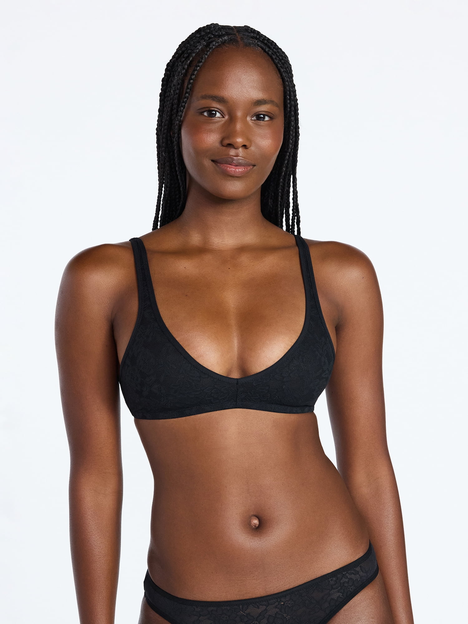 Women's Soft Stretch Lace Bralette, Sizes XS-XXXL