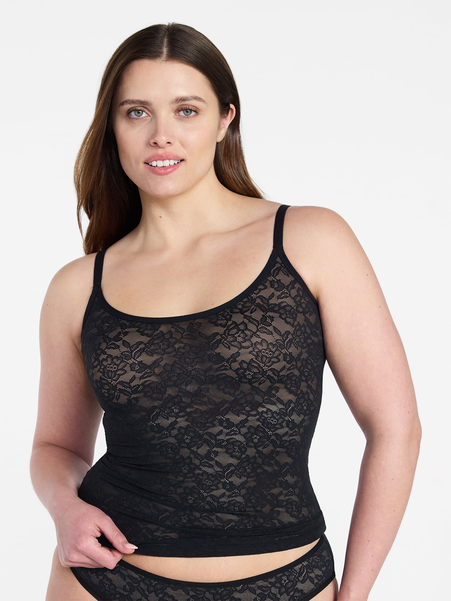 Joyspun Women's Soft Stretch Lace Cami, Sizes XS-XXXL