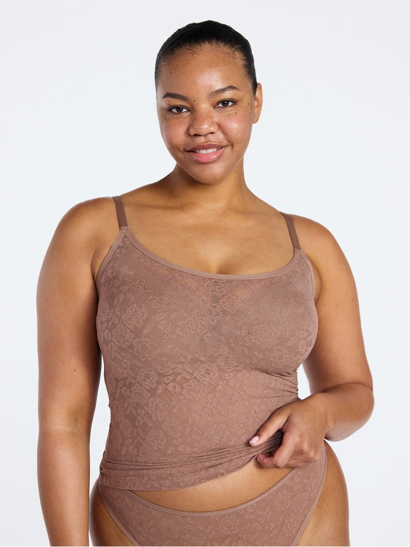 Joyspun Women's Soft Stretch Lace Cami, Sizes XS-XXXL - Walmart.com