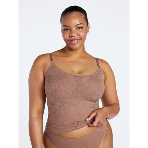 Joyspun Women's Soft Stretch Lace Cami, Sizes XS-XXXL