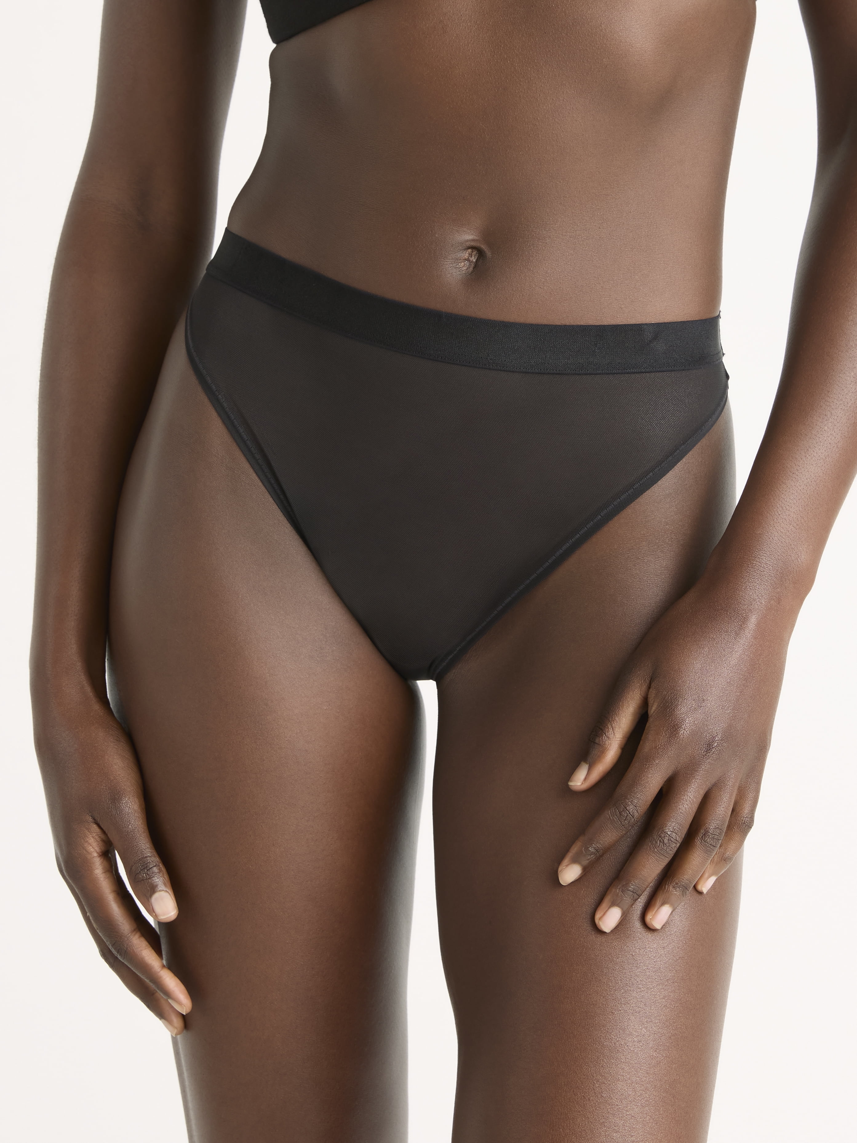 Joyspun Women's Space and Mesh Cheeky Panties, 2-Pack, Sizes XS-3XL