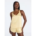 thumbnail image 1 of Joyspun Women’s Stretch Satin Cami and Shorts Pajama Set, 2-Piece, Sizes XS-3X, 1 of 6