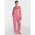 thumbnail image 1 of Joyspun Women’s Stretch Satin Sleep Top and Pants, 2-Piece Set, Sizes XS to 3X, 1 of 5