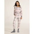 thumbnail image 1 of Joyspun Women's Stretch Velour Pajama Set with Socks, 3-Piece, Sizes XS-3X, 1 of 5