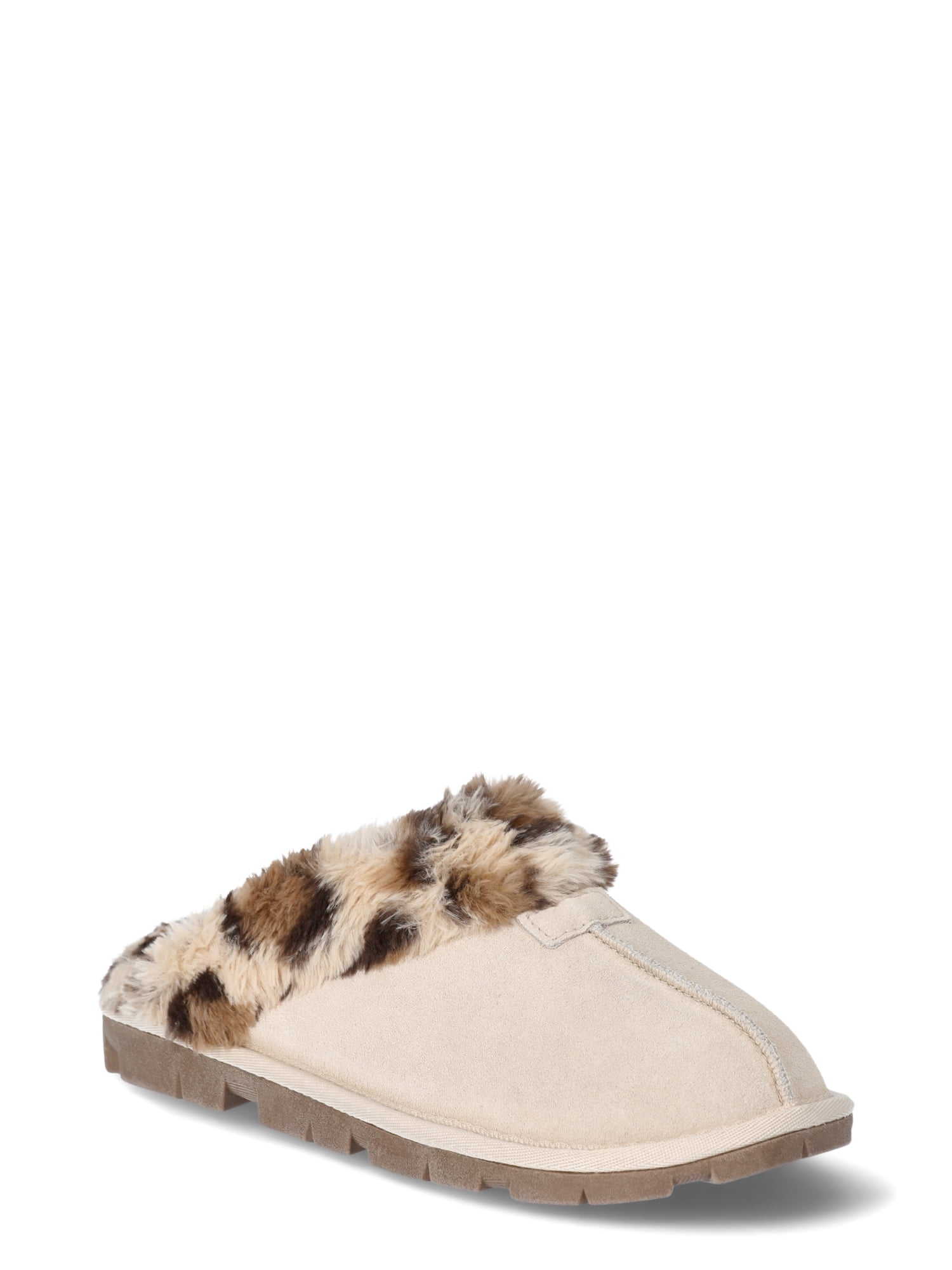 Joyspun Women's Suede Clog Slippers