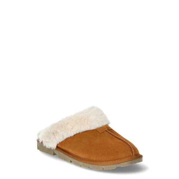 Joyspun Women's Suede Clog Slippers