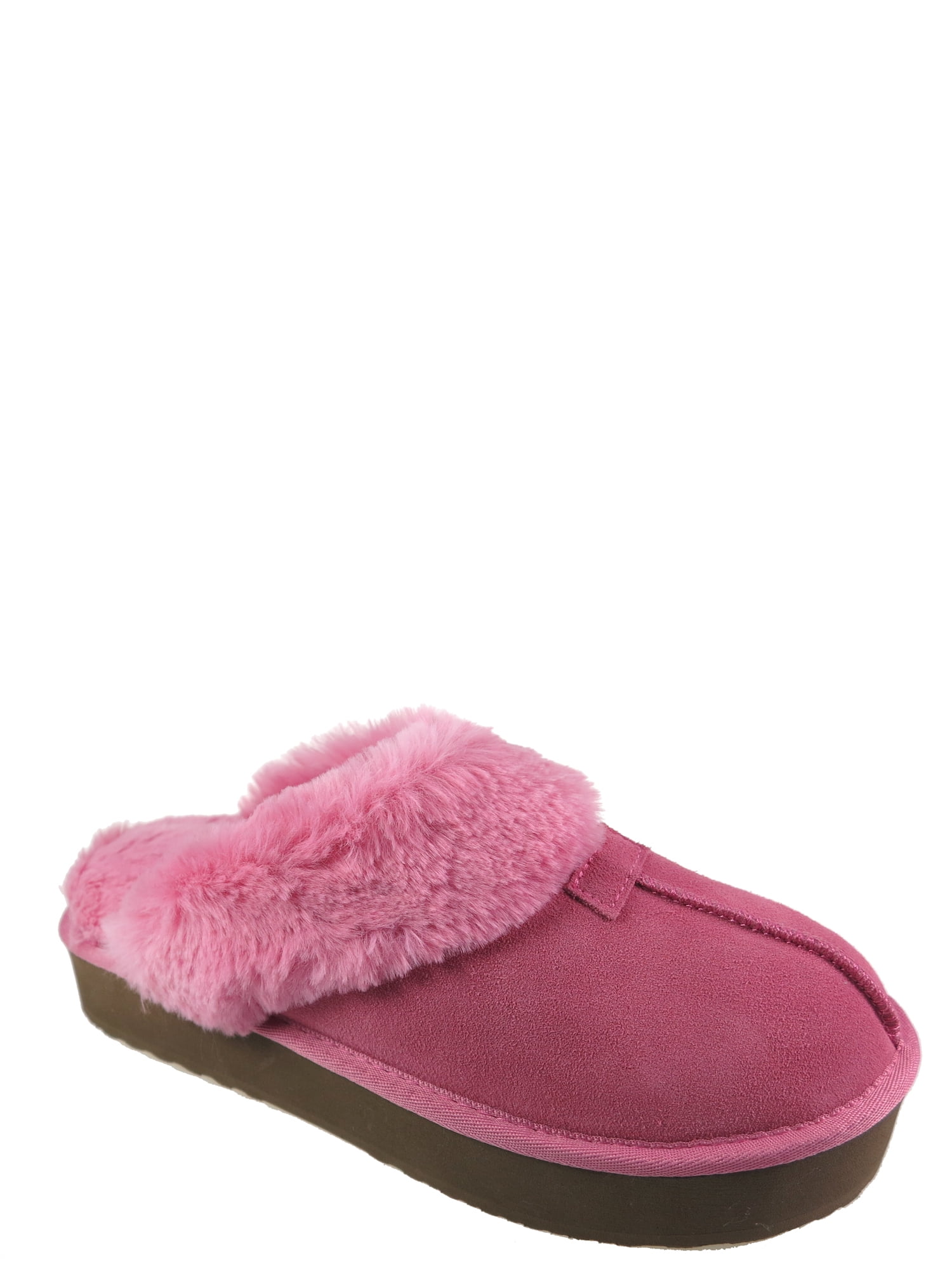 【MODERNIF】Suede slippers Joyspun Women's Suede Platform Clog Slippers - Walmart.com