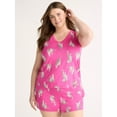 thumbnail image 1 of Joyspun Women's Printed Tank Top and Shorts Pajama Set, 2-Piece, Sizes XS-3X, 1 of 6