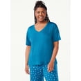 thumbnail image 1 of Joyspun Women's V-Neck Sleep T-Shirt, Sizes S to 3X, 1 of 6