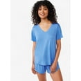 thumbnail image 1 of Joyspun Women's V-Neck Sleep T-Shirt, Sizes S to 3X, 1 of 6