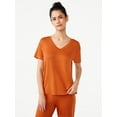 thumbnail image 1 of Joyspun Women's V-Neck Sleep T-Shirt, Sizes S to 3X, 1 of 6