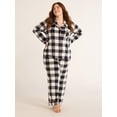 thumbnail image 1 of Joyspun Women's Velour Notch Collar Top and Pants Pajama Set, 2-Piece, Sizes S-3X, 1 of 4