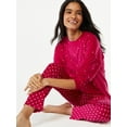 thumbnail image 1 of Joyspun Women's Velour Top and Sleep Pants Pajama Set, 2-Piece, Sizes S to 3X, 1 of 3