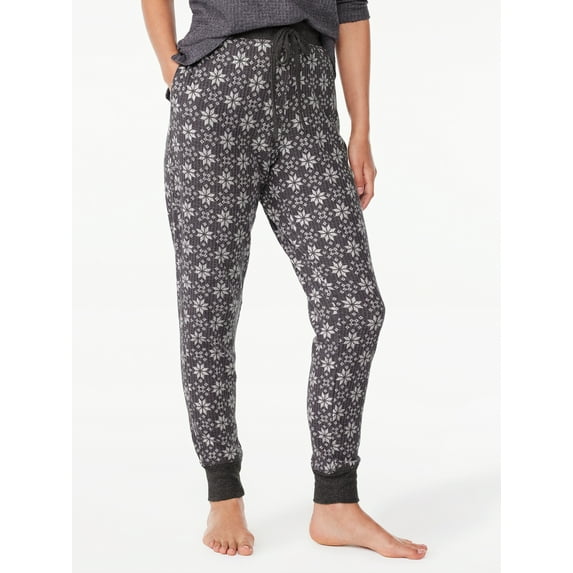 Joyspun Women's Hacci Textured Jogger Sleep Pant, Sizes S to 3X