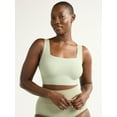 thumbnail image 1 of Joyspun Women’s Wire-Free Bonded Longline Square Neck Bra, Sizes XS-3XL, 1 of 2