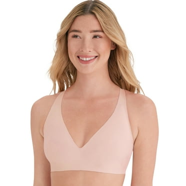 Joyspun Women’s Wire-Free Bonded Plunge Bralette, Sizes S-XXXL