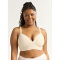 thumbnail image 1 of Joyspun Women's Wireless Seamless Matte Mini Rib Bra, Sizes S-3XL, 1 of 4