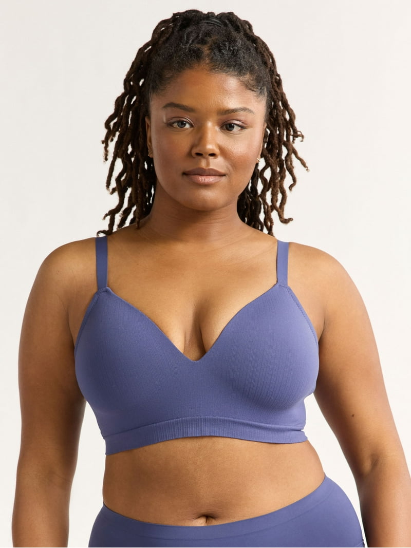 【最新作】SalsationwearCotton Bra サイズXS Joyspun Women's Seamless Matte Mini Rib Bra XS-3XL Supportive Wire