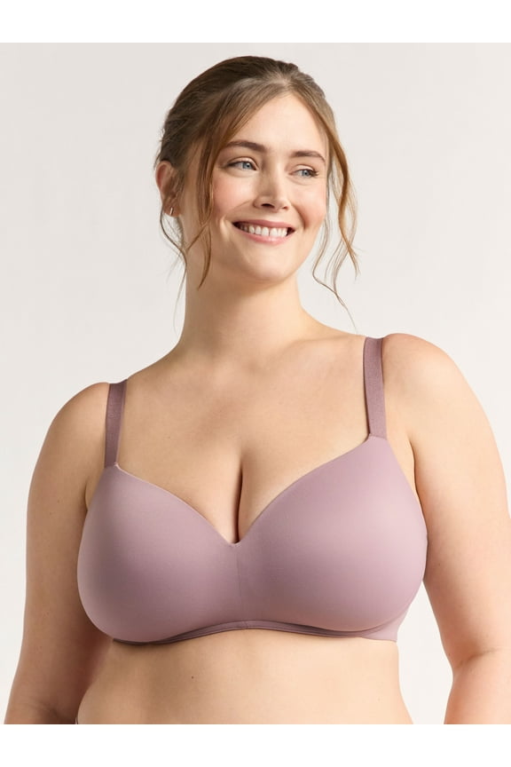 Women's & Women's Plus Brushed Micro Wireless Bra, Sizes 38DD-46DDD