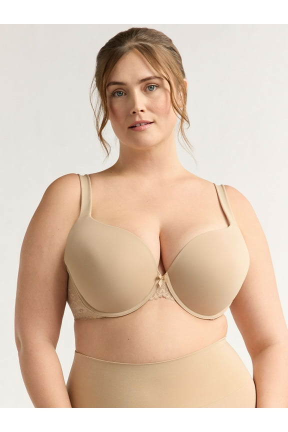 Women's & Women's Plus Lace Wing T-Shirt Bra, Sizes 38DD-46DDD