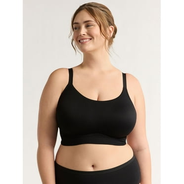 Joyspun Women's & Women's Plus Seamless Scoop Bralette, Sizes 1X-4X
