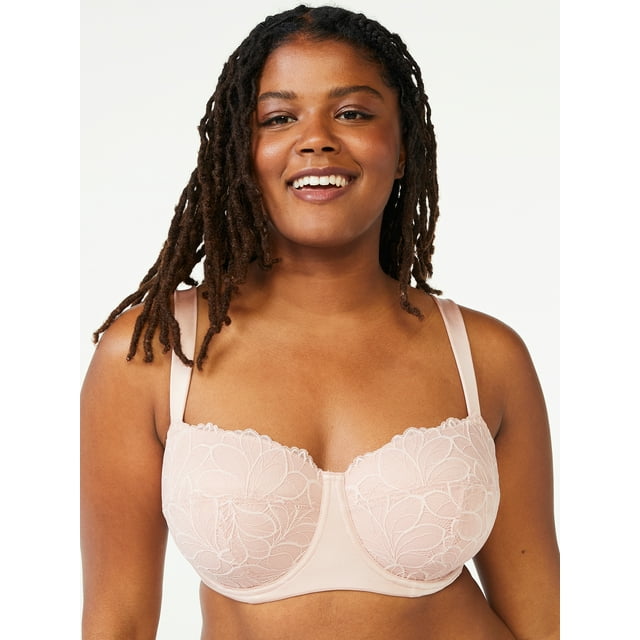 Joyspun Women's & Women's Plus Size Underwire Bra, Sizes