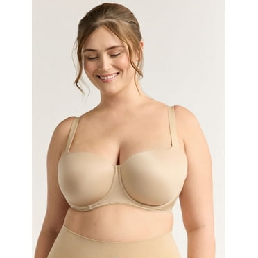 Joyspun Women's & Women's Plus Smooth Balconette Bra, Sizes 38DD-46DDD