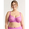 thumbnail image 1 of Joyspun Women's & Women's Plus Unlined Lace Balconette Bra, Sizes 38DD-46DDD, 1 of 6