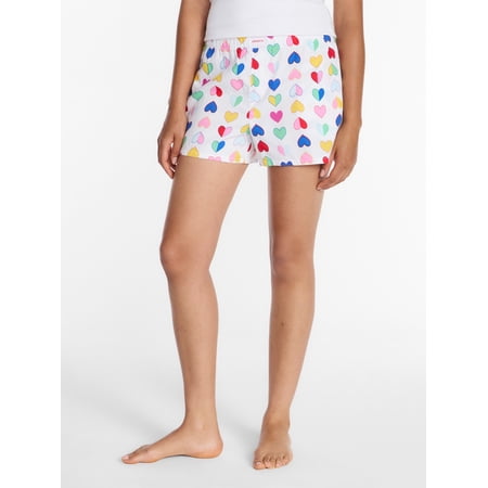 Joyspun Women's Woven Pajama Boxer Shorts, 3'' Inseam, Sizes XS-2X