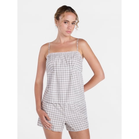 Women's Woven Poplin Sleep Cami Top, Sizes XS-3X