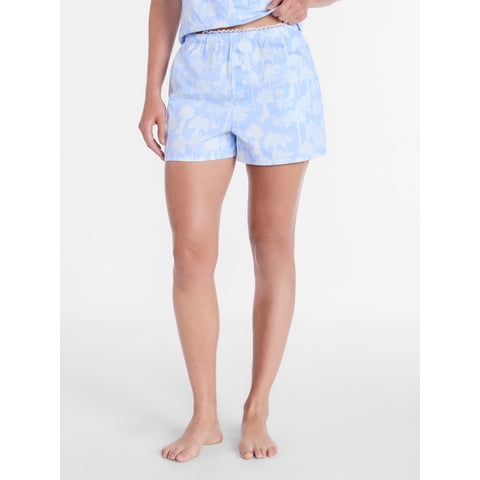Women's Woven Poplin Sleep Shorts, 3'' Inseam, Sizes XS-3X
