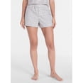 thumbnail image 1 of Joyspun Women's Woven Poplin Sleep Shorts, 3'' Inseam, Sizes XS-3X, 1 of 6