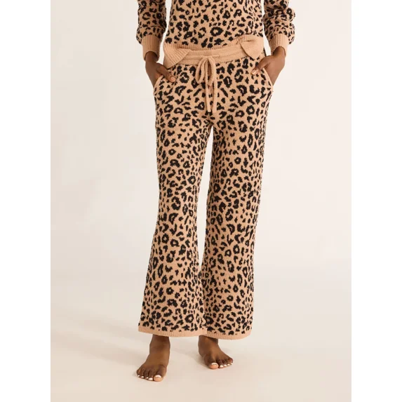 Joyspun Women's and Women’s Plus Chenille Pull-On Pants, 28” Inseam, Size XS - 3X