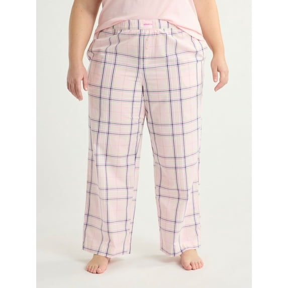 Joyspun Women's and Women’s Plus Cotton Poplin Sleep Pants, Sizes XS to 3X
